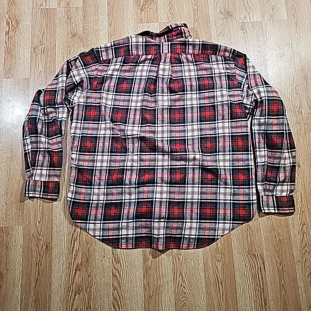 Polo Ralph Lauren Shirt Mens 2XL Flannel Button Up Long Sleeve Plaid Classic Fit